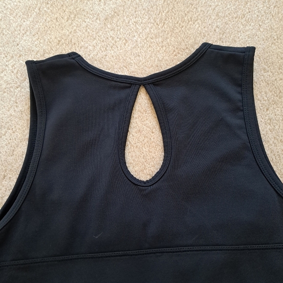 Tuff Athletics Active Top Womens Medium Black Grey Workout Tank Sleeveless - Picture 7 of 15